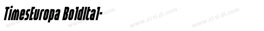 TimesEuropa BoldItal字体转换
